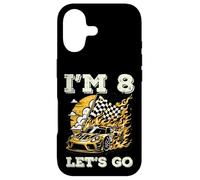 8th Birthday Race Car Flag Im 8 Years Old Bday Boys Kids Case for iPhone 17