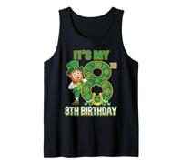 8th Birthday St Patricks Day Eight Party Bday Boy Girl Tank Top