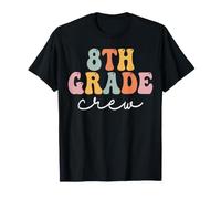 8th Grade Crew Retro Groovy Women Back to School T-Shirt
