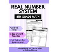 8th Grade Math Workbook: Real Number System & Scientific Notation | Square Roots, Rational vs Irrational, Classifying Numbers | Guided Notes, Leveled ... & Homeschool (8th Grade Math Club)