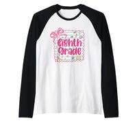 8th Grade Team First Day of School Eighth Grade Teacher Bow Raglan Baseball Tee
