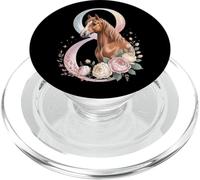 8th Horse Birthday Eight Year Old Girl B-day and Flowers PopSockets PopGrip for MagSafe