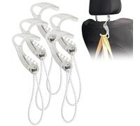 8TIMBER Gear Hook Clear 5-Pack - Lightweight + Versatile S Hook for Backpacks and Closet Storage for Quick and Easy Indoor or Outdoor Use