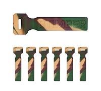 8TIMBER Zipper Pulls Set 6-Pack - Durable Silicone Accessories for Customizing Backpacks, Identifying Travel Luggage (Camo)