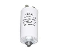 8Uf Microfarad Motor Start Run Capacitor 450V Ac Compatible With Aeg, Ariston, Beko, Bosch, Creda Spade Connector