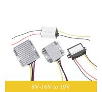 8V-16V to 19V DC Power Converter 3A 5A 10A Boost Regulator Step-Up Voltage Automotive Power Supply Moudle Waterproof(10A Large Case)