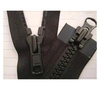 8VS 49cm Plastic Resin Short YKK Zipper Black Double Open End 2-Way Heavy Duty for Coat Jacket Sewing Accessories for Clothing,Duvet Covers(Color 1)