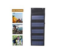 (8W Black) 6/8/10/20W Outdoor Foldable Solar Panels Cell 5V USB Portable Solar Smartphone Battery Charger for Camping Hiking Phone