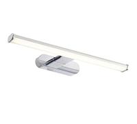 8W Diffused Cool White LED | 400mm Wide IP44 Bathroom Mirror Wall Light | Chrome Slim Bar Strip Lamp | Over Cabinet Moisture Resistant Shower/Wet Room Lighting