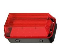 8W LED Bulkhead Wall Lights: Suitable for 110V and 240V Installations Indoor and Outdoor Site Lighting: Rated IP65 Red Diffuser
