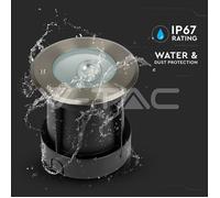 8W LED Oblique Outdoor Ground Light Recessed Floor Light For Exterior 4000K IP67 [EEK: A]