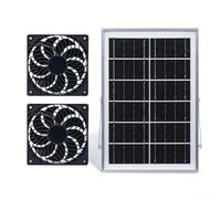 8W Solar Exhaust Fan 6V Dual Airflow for RV(Dual fan)