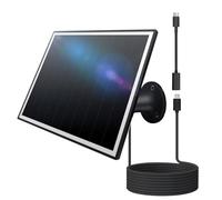 8W Solar Panel for Outdoor Security Camera, 5V Micro USB& USB-C Solar Panel Charger ，Fits Eufy/Wyze/Reolink DC 5V Output, IP65/ 360° Adjustable, 9.8ft Cable, Fast Charging