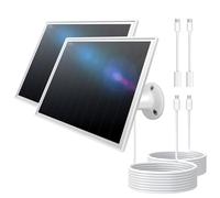 8W Solar Panel for Outdoor Security Camera, 5V Micro USB& USB-C Solar Panel Charger ，Fits Eufy/Wyze/Reolink DC 5V Output, IP65/ 360° Adjustable, 9.8ft Cable, Fast Charging