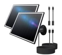 8W Solar Panel for Outdoor Security Camera, 5V Micro USB& USB-C Solar Panel Charger ，Fits Eufy/Wyze/Reolink DC 5V Output, IP65/ 360° Adjustable, 9.8ft Cable, Fast Charging
