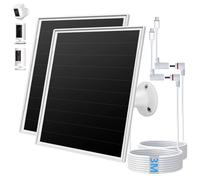 8W Solar Panel for Ring Camera, Solar Charger with DC35*135 Port and 3M/9.8FT Cable (Barrel Plug to USB-C Adapter), Fits Ring Stick Up Cam Battery, Spotlight Plus/Pro with Fast Charging Capability