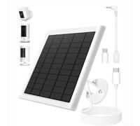 8W Solar Panel Kit For Ring Devices Including Ring Up Cam Pro Battery And Spotlight Cam With IP65 Waterproof Housing(White)