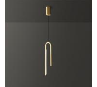 8W U-Shaped Bedside Light Luxury Lighting Chandelier Simple Copper LED Pendant Light 150CM Adjustable Hanging Wire LED Hanging Lamp Contemporary Lighting Compatible with Dinning Ro