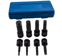 8PC Impact Hex Socket Set 1/2" Drive H5-H19 Chrome-Moly Tool Kit