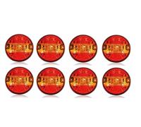 8x 5.5 Rear Round Hamburger Led Tail Lights Lamp Flush Fit Slim Slimline 12-24v