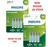 PHILIPS AAA RECHARGEABLE BATTERIES 700mAh NiMH HR03 1.2V Cordless Dect Phones
