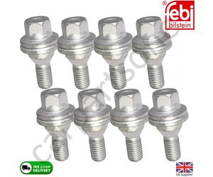 8x Alloy Wheel Bolt Fits Toyota Aygo OE 90942W2004 Febi 46664 26590