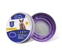 8X AntiTick Flea Collar for Dogs Cats - 100% Natural Latex - Waterproof (Purple)