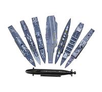 ＡＷＨＡＯ 8x Assembled Warship Model Toys for Sand Table Scene Birthday Gift 14+ Boys