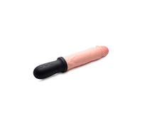 Master Series 8X Auto Pounder Vibrating and Thrusting Dildo With Handle Flesh 7.5 Inch