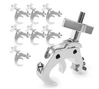 8x BeamZ BC50-250T Quick Clamp Slimline Aluminium Heavy Duty Truss Mount for DJ Stage Lighting Fixtures, 48-51mm, 250kg Load Capacity
