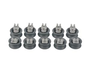 8X Bosch Neff Siemens Dishwasher UPPER TOP Basket Wheel wheels 00611666