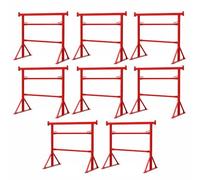 8X Builders Trestles Size.3 Adjustable Steel Stands 1.0m-1.8m