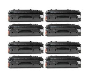8x Compatible CE505X / Canon 719H Black 6500 Page Yield