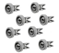 8X Dishwasher Upper Basket Wheel Compatible with Zanussi 50286967000 50269970005 50278101006 50269921008 50286966002 Zanker 764817 889198 Universal 25mm Top Bottom Roller Runner & Clip Axle
