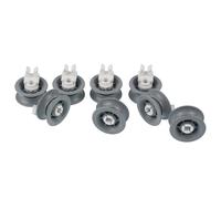 8x Dishwasher Wheels for Upper Basket 00611666/00165313 Compatible with Bosch, Dishwasher Upper Rack Roller Upper Top Basket Wheel