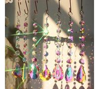 8X Drop Sun Catcher Crystal Light Witchy Suncatcher Prism Rainbow Window Hanging