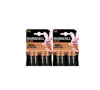 8X Duracell AA Plus Alkaline (2 Blister Packs of 4 Batteries) 8 Stylus Batteries