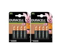 8X Duracell AA Rechargeable 1300 mAh (2 Blister Packs of 4 Batteries) 8 Rechargeable Stylus Batteries (HR6/DC1500)