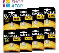 8x Duracell CR2016 3V Lithium Coin Cell Batteries DL2016 ECR2016
