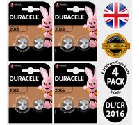 8X Duracell CR2016 Battery 3V Lithium Coin Cell Button DL2016 ECR2016 KCR2016