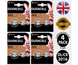 8X Duracell CR2016 Battery 3V Lithium Coin Cell Button DL2016 ECR2016 KCR2016