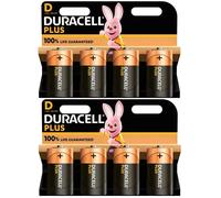 8x Duracell D Cell Batteries Size Plus Power Alkaline LR20, MN1300, MX1300 Mono