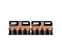 8X Duracell D Plus LR20 MN1300 Alkaline (2 Blister Packs of 4 Batteries) 8 Batteries