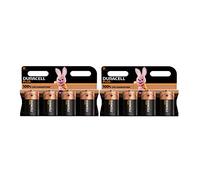 8X Duracell D Plus LR20 MN1300 Alkaline (2 Blister Packs of 4 Batteries) 8 Batteries
