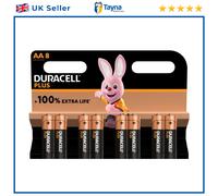 8x Duracell Plus AA Batteries MN1500B8