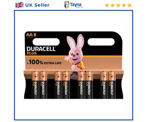 8x Duracell Plus AA Batteries MN1500B8