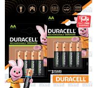 8x DURACELL RECHARGEABLE PLUS AA HR6 1300mAh Batteries DURALOCK NiMH LR6 Expiry+
