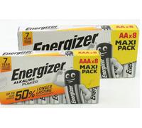 8x Energizer AA Alkaline 1.5V LR6 MN1500 Batteries (Single-Use) Batteries