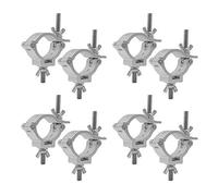 8x Equinox TC25S Aluminium 25kg Silver Half Coupler 33mm-38mm Truss Clamp