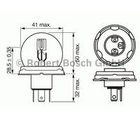 8x ✅Fits BOSCH 1 987 302 023 Light bulb R2 Pure Light (1 pcs) 12V 45 ⭐UK Seller⭐